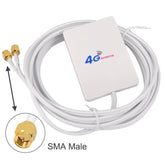 Antena 4G de 28 dBi con conector SMA macho para enrutador 4G LTE FDD/TDD, conector SMA macho
